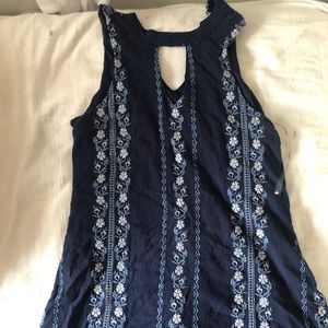 Embroidered blue dress